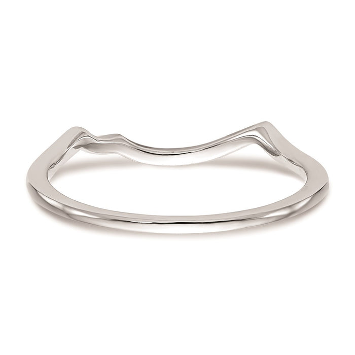 Exclusive 14K White Gold Curved Wedding Band - Stylish & Affordable Elegance-5