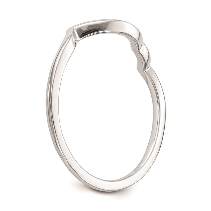 Exclusive 14K White Gold Curved Wedding Band - Stylish & Affordable Elegance-6