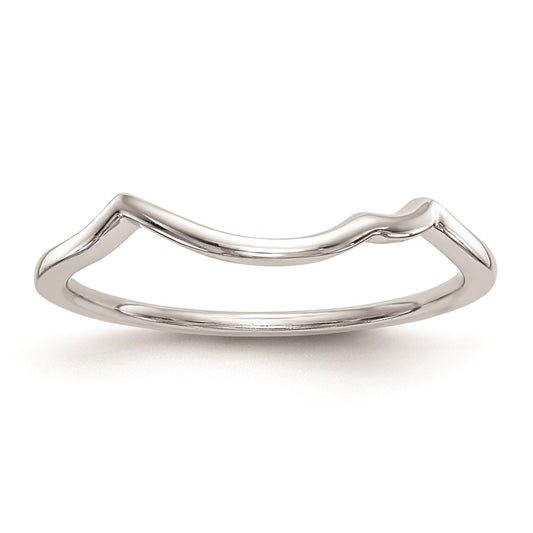 Exclusive 14K White Gold Curved Wedding Band - Stylish & Affordable Elegance