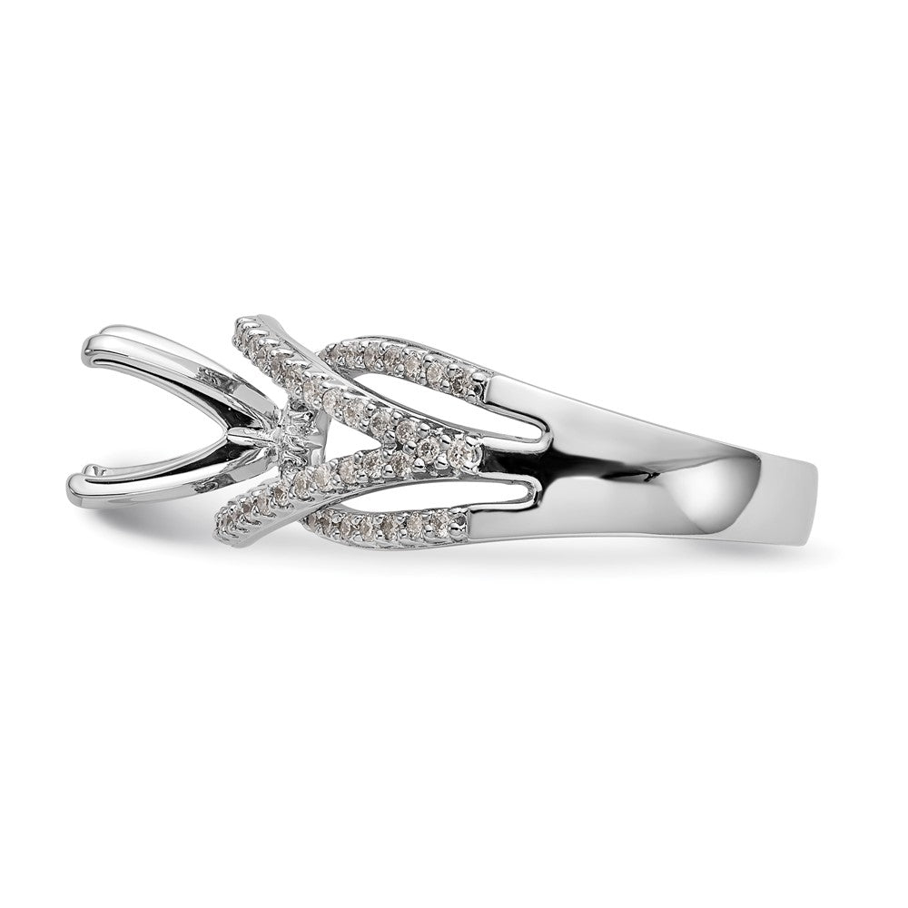 Buy Stylish 14K White Gold Criss-Cross Engagement Ring with 3/8 Carat Diamond
