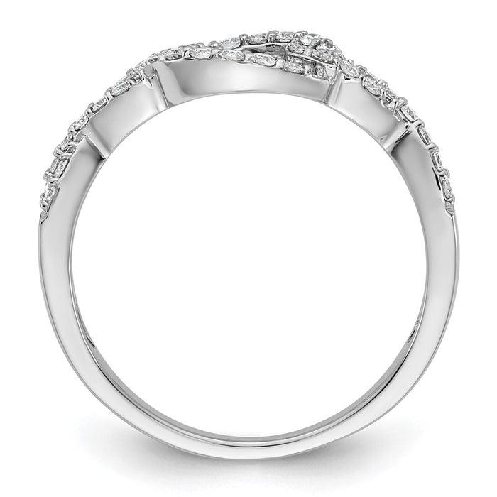 Buy 14K White Gold Criss-Cross Engagement Ring with 1/3 Carat Diamond - Stylish!-2