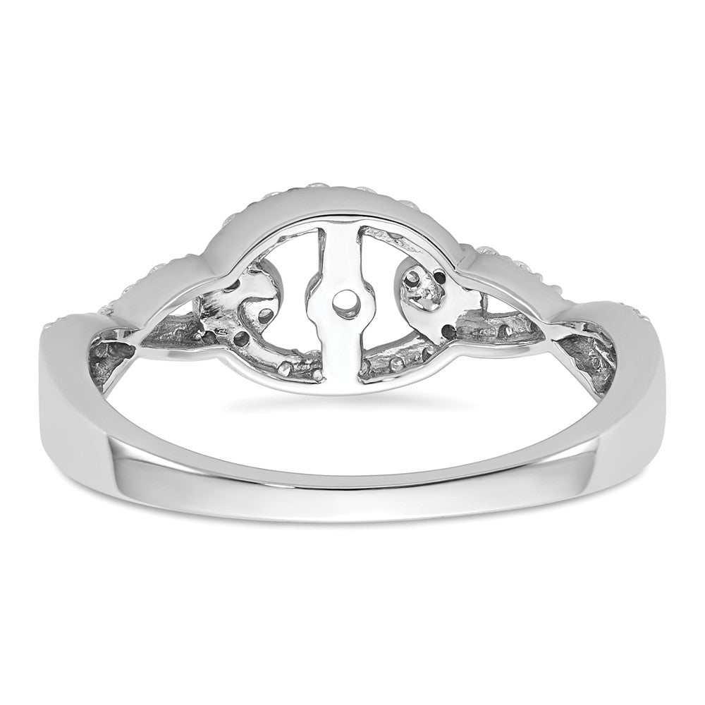 Buy 14K White Gold Criss-Cross Engagement Ring with 1/3 Carat Diamond - Stylish!