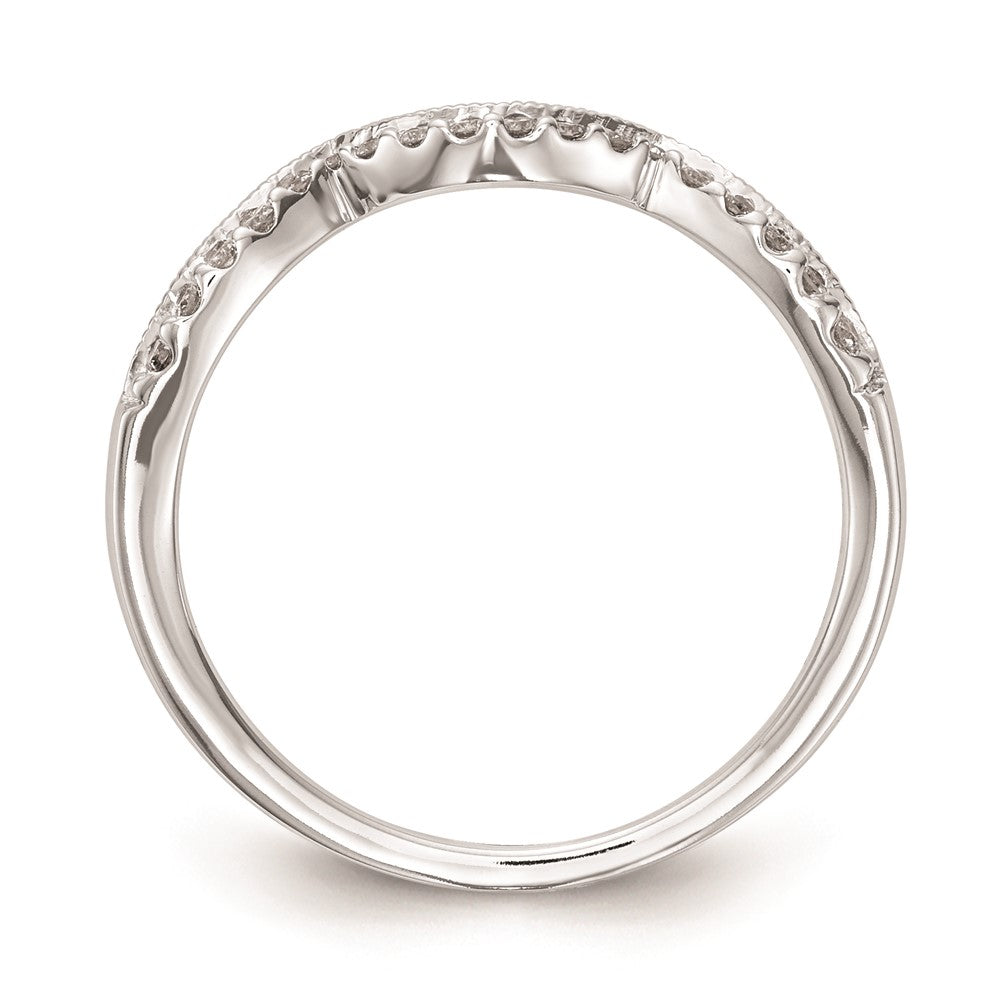 High-Quality 14K White Gold Curved Wedding Band Setting - Stylish & Affordable