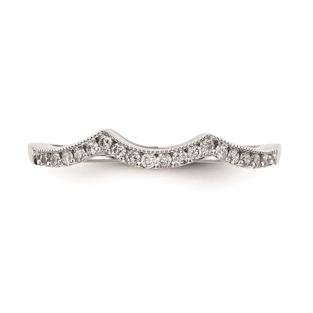 High-Quality 14K White Gold Curved Wedding Band Setting - Stylish & Affordable