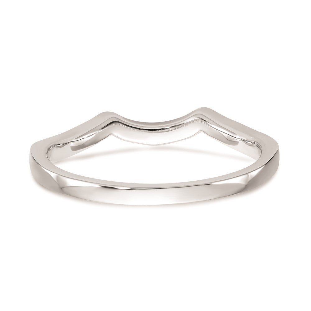 High-Quality 14K White Gold Curved Wedding Band Setting - Stylish & Affordable