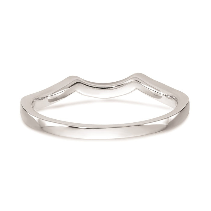High-Quality 14K White Gold Curved Wedding Band Setting - Stylish & Affordable-5