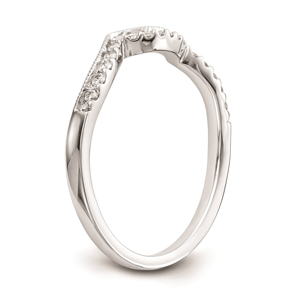 High-Quality 14K White Gold Curved Wedding Band Setting - Stylish & Affordable