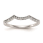 High-Quality 14K White Gold Curved Wedding Band Setting - Stylish & Affordable-1