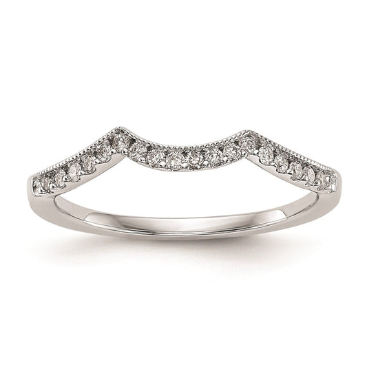 High-Quality 14K White Gold Curved Wedding Band Setting - Stylish & Affordable