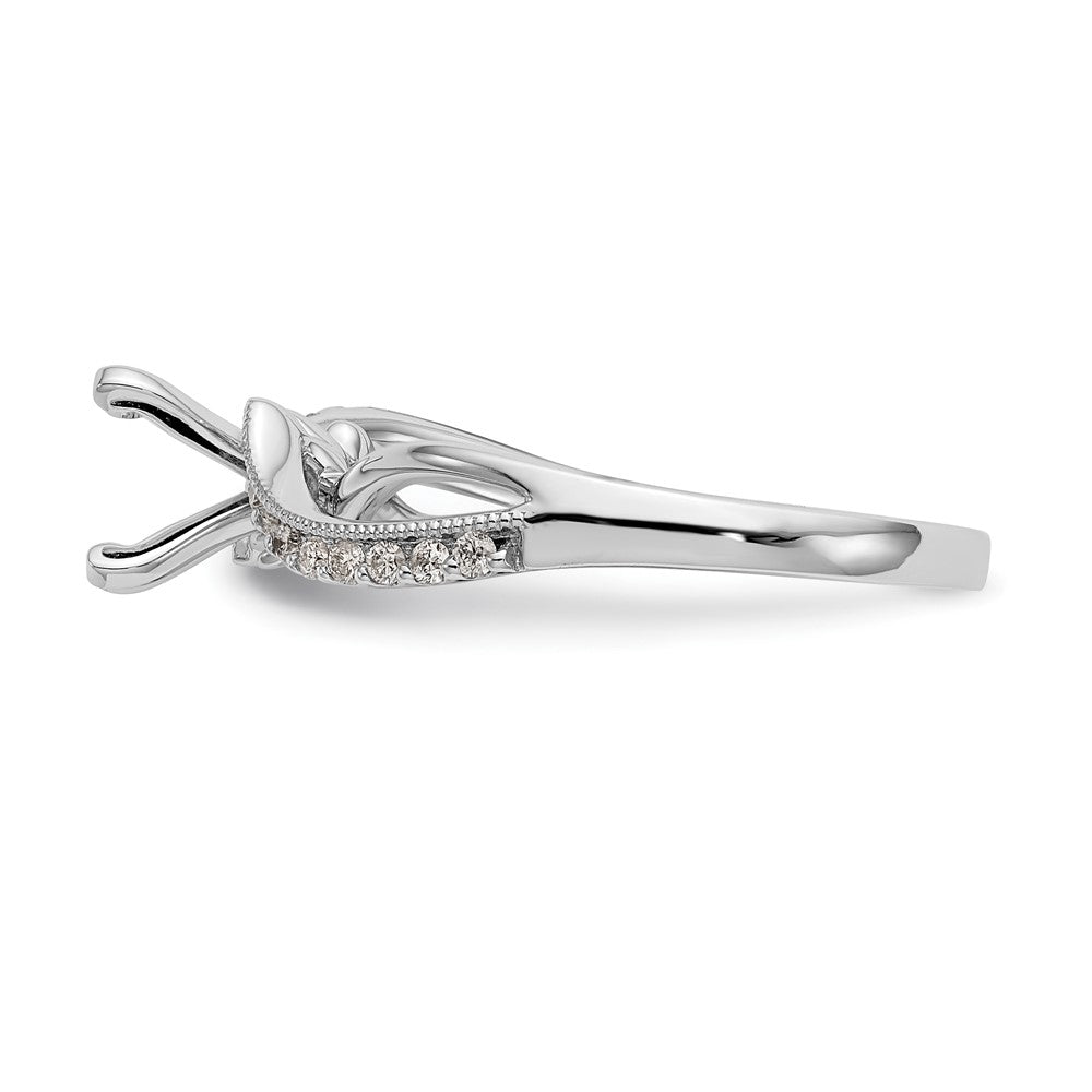 Exclusive 14K White Gold Criss-Cross Engagement Ring, 1/6 Carat Diamond - Stylish Value