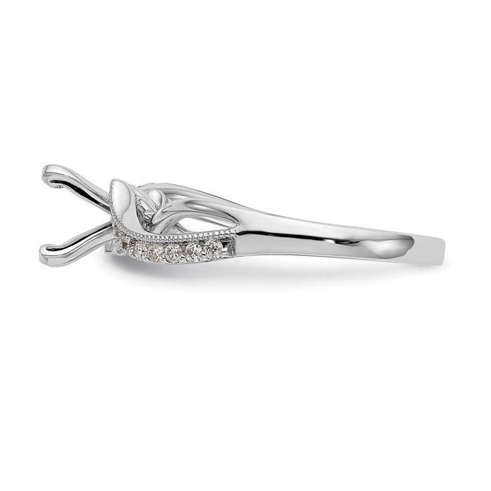 Exclusive 14K White Gold Criss-Cross Engagement Ring, 1/6 Carat Diamond - Stylish Value-3