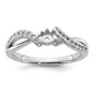 Exclusive 14K White Gold Criss-Cross Engagement Ring, 1/6 Carat Diamond - Stylish Value-2
