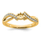 Buy 14K Gold Diamond Semi Criss-Cross Engagement Ring | Stylish Luxury Design-1