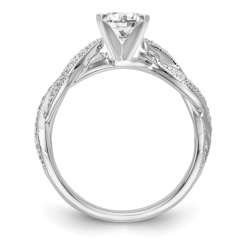 Buy Exclusive 14K White Gold Criss-Cross Engagement Ring, 3/8 Carat Diamond Setting