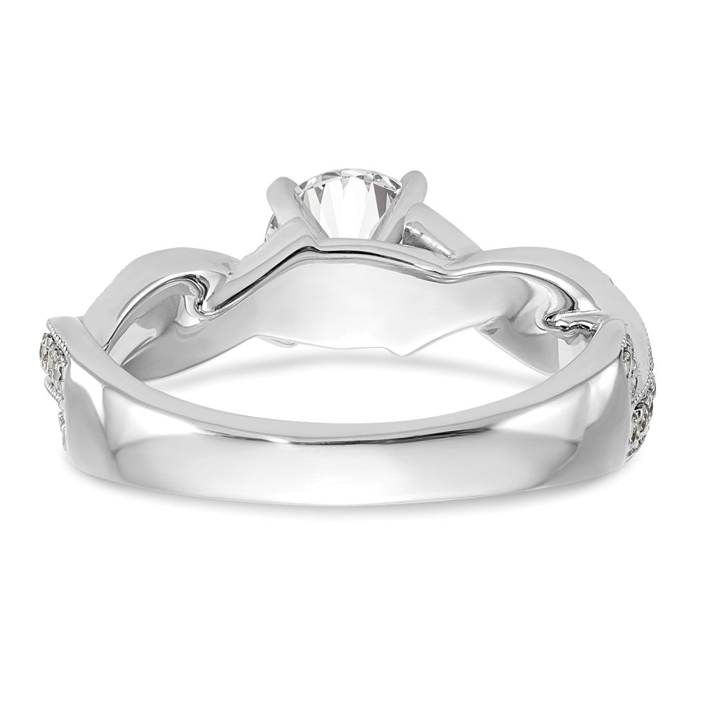 Buy Exclusive 14K White Gold Criss-Cross Engagement Ring, 3/8 Carat Diamond Setting