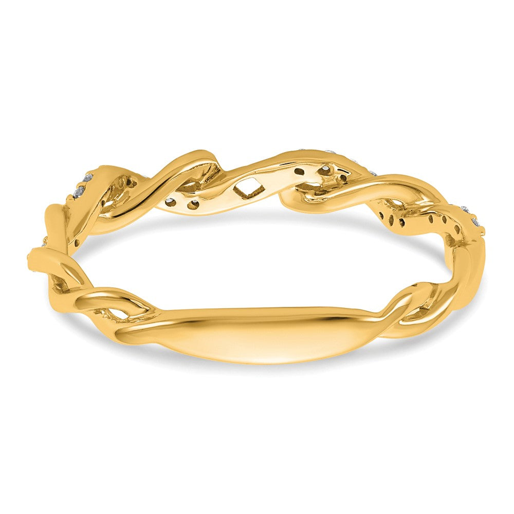 Buy 14K Yellow Gold Criss-Cross Diamond Semi-Mount Engagement Ring - Stylish Value!