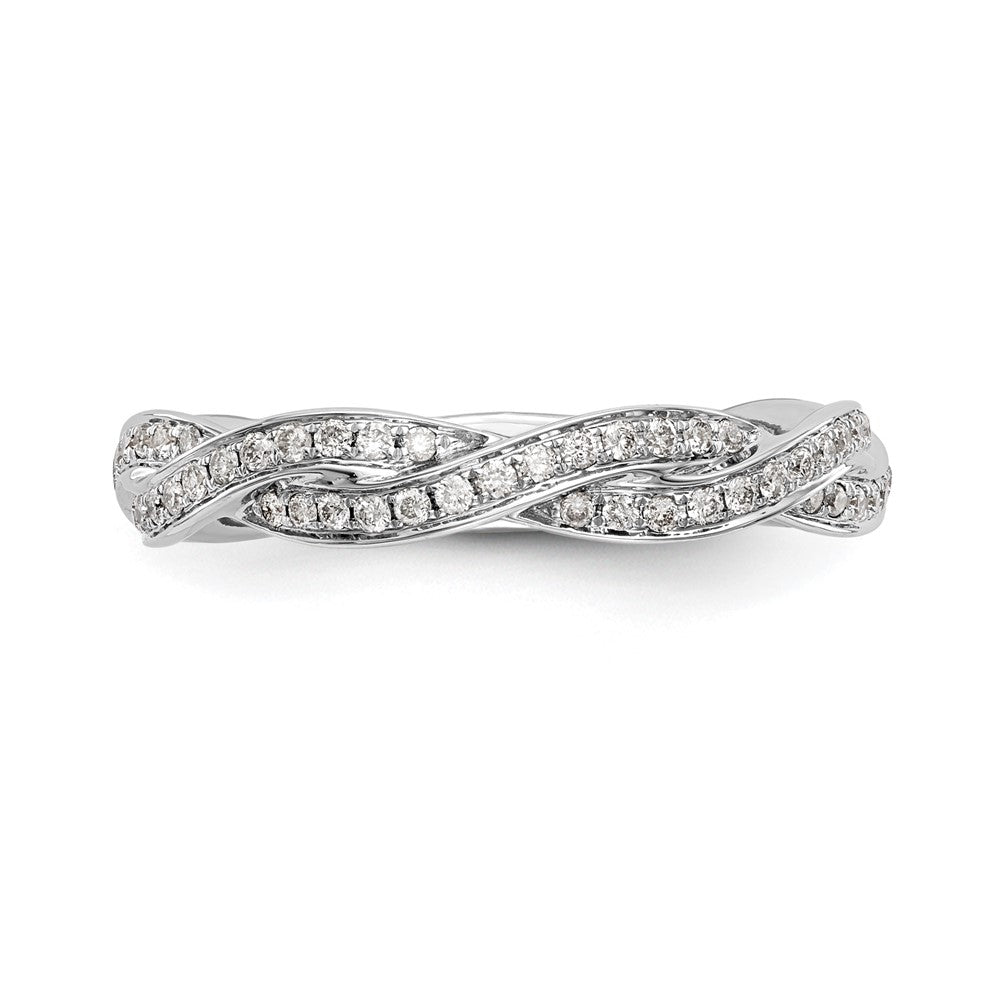 Buy Stylish 14K White Gold Criss-Cross Wedding Band | 1/3 Carat Diamonds