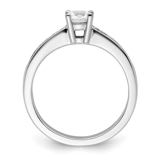 High-Quality 14K White Gold Semi-Mount Engagement Ring, 1/2 Carat, Stylish Design