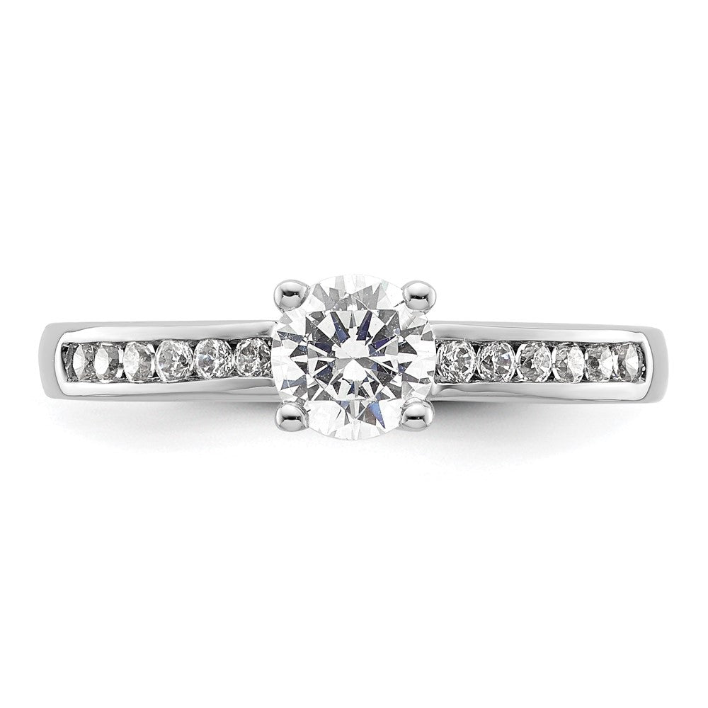 High-Quality 14K White Gold Semi-Mount Engagement Ring, 1/2 Carat, Stylish Design