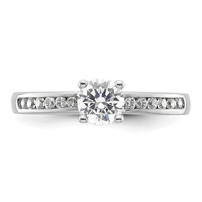High-Quality 14K White Gold Semi-Mount Engagement Ring, 1/2 Carat, Stylish Design-4