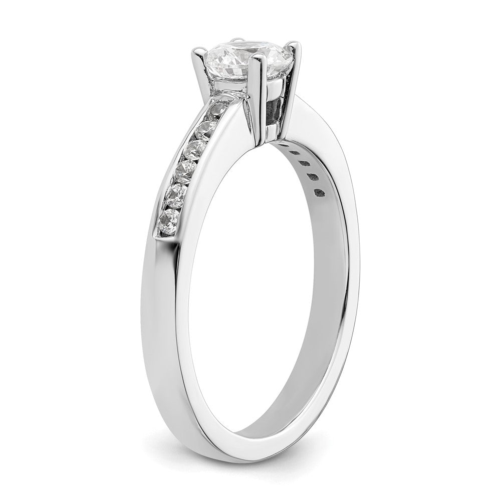 High-Quality 14K White Gold Semi-Mount Engagement Ring, 1/2 Carat, Stylish Design