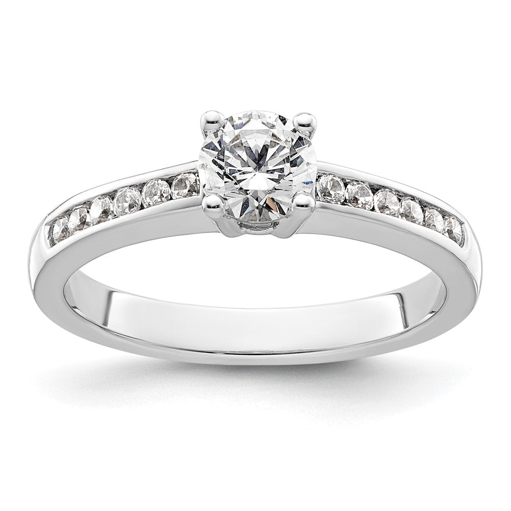 High-Quality 14K White Gold Semi-Mount Engagement Ring, 1/2 Carat, Stylish Design