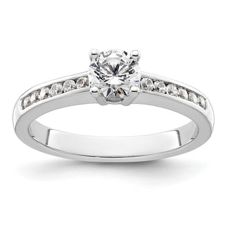 High-Quality 14K White Gold Semi-Mount Engagement Ring, 1/2 Carat, Stylish Design