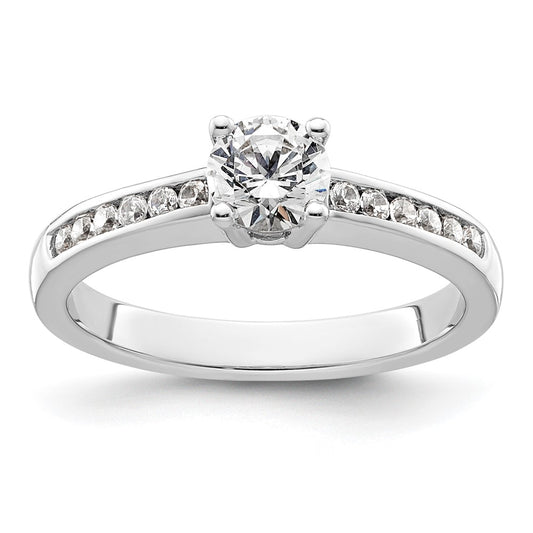 High-Quality 14K White Gold Semi-Mount Engagement Ring, 1/2 Carat, Stylish Design