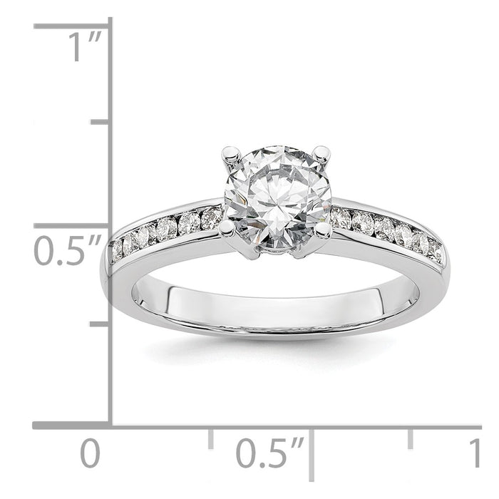 Buy Exclusive 14K White Gold Engagement Ring | 3/4 Carat Center & Diamonds-5