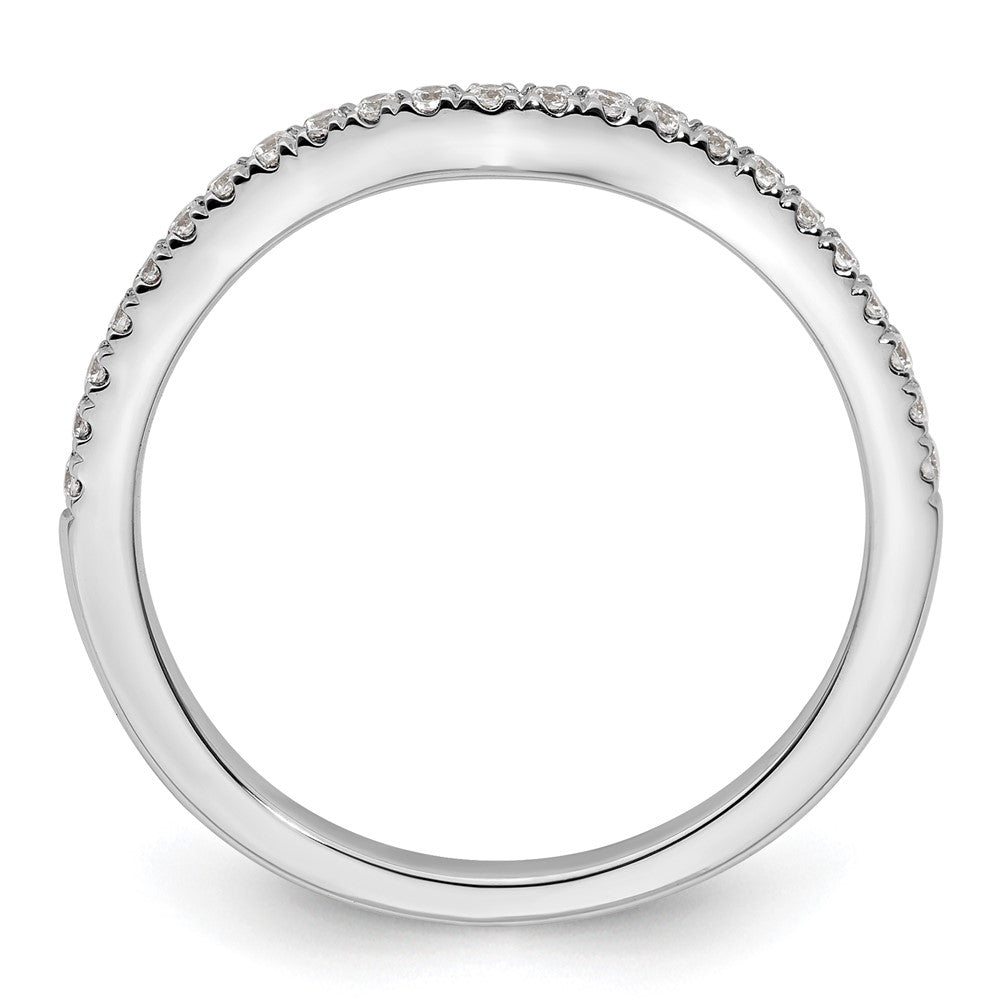 Buy 14K White Gold Contoured Wedding Band | 1/4 Carat Diamond, Stylish Value