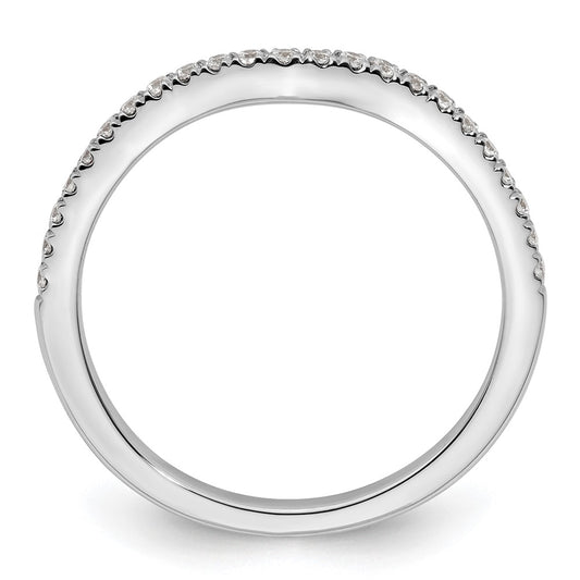 Buy 14K White Gold Contoured Wedding Band | 1/4 Carat Diamond, Stylish Value