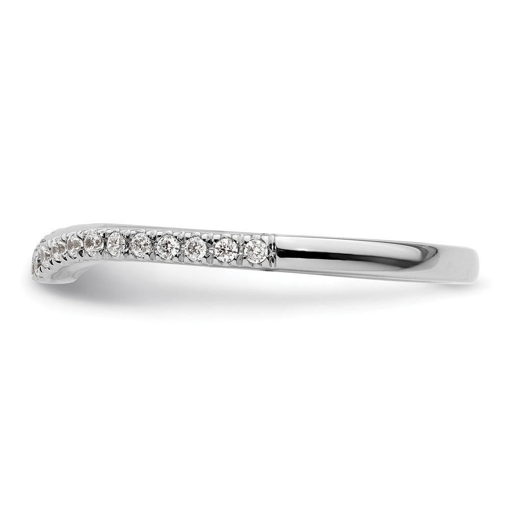 Buy 14K White Gold Contoured Wedding Band | 1/4 Carat Diamond, Stylish Value