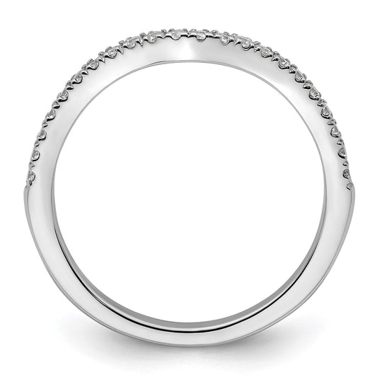 Exclusive 14K White Gold Wedding Band with 1/5 Carat Diamonds - Stylish Value