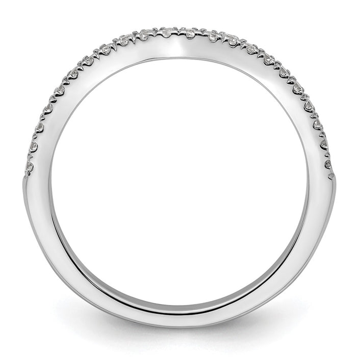 Exclusive 14K White Gold Wedding Band with 1/5 Carat Diamonds - Stylish Value-2
