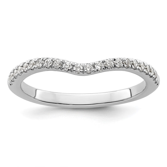 Exclusive 14K White Gold Wedding Band with 1/5 Carat Diamonds - Stylish Value