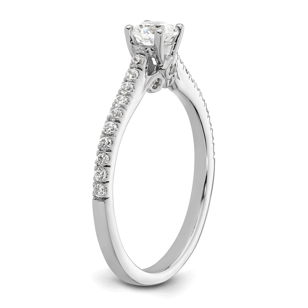 Buy Exclusive 14K White Gold Semi-Mount Engagement Ring, 1/3 Carat & 1/5 Carat Diamonds - Stylish Value!