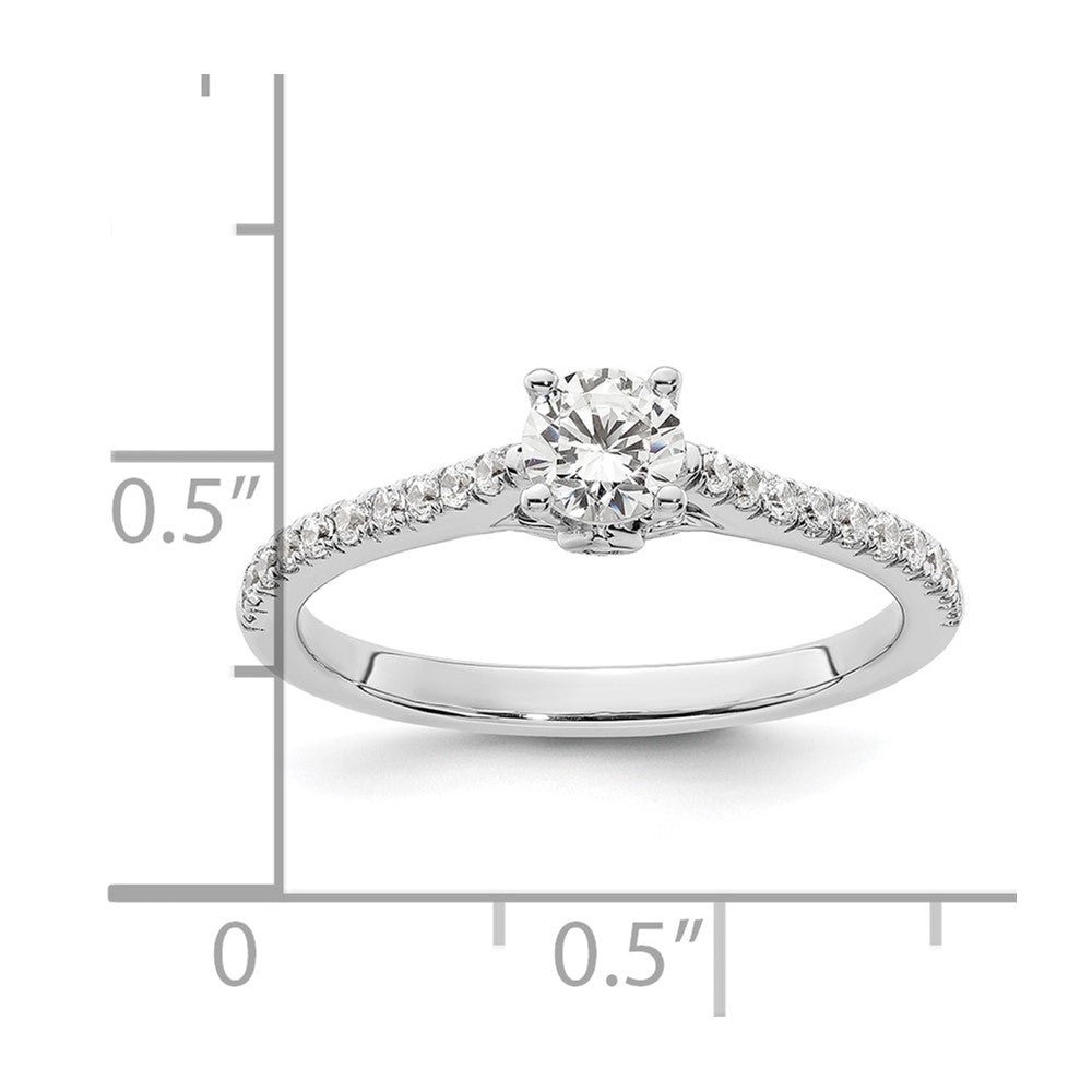 Buy Exclusive 14K White Gold Semi-Mount Engagement Ring, 1/3 Carat & 1/5 Carat Diamonds - Stylish Value!