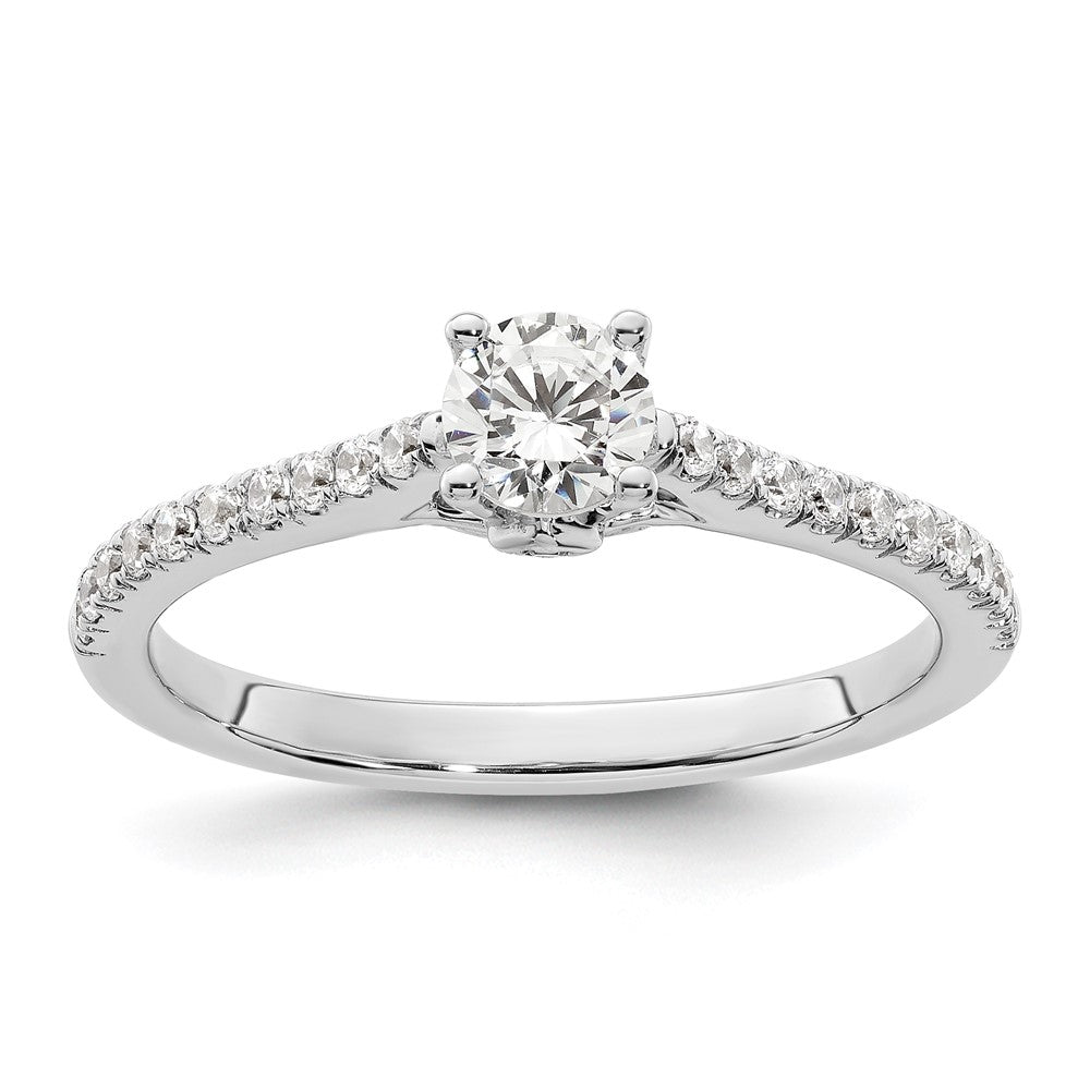 Buy Exclusive 14K White Gold Semi-Mount Engagement Ring, 1/3 Carat & 1/5 Carat Diamonds - Stylish Value!