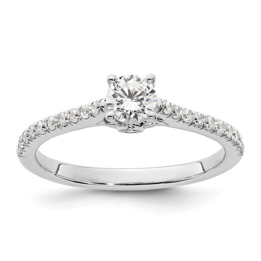 Buy Exclusive 14K White Gold Semi-Mount Engagement Ring, 1/3 Carat & 1/5 Carat Diamonds - Stylish Value!