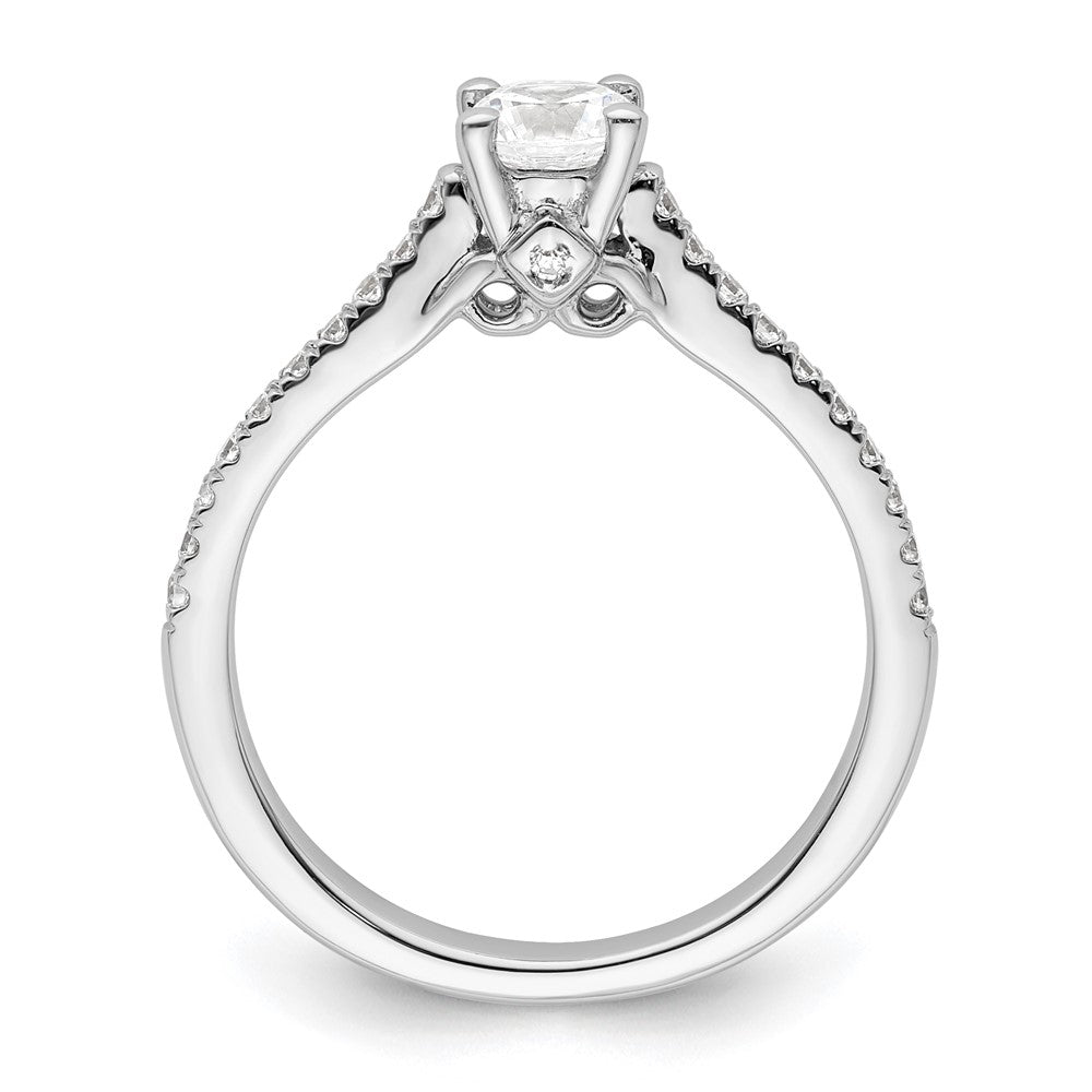 Buy Exclusive 14K White Gold Semi-Mount Engagement Ring | 1/2 Carat Center, 1/5 Carat Accents