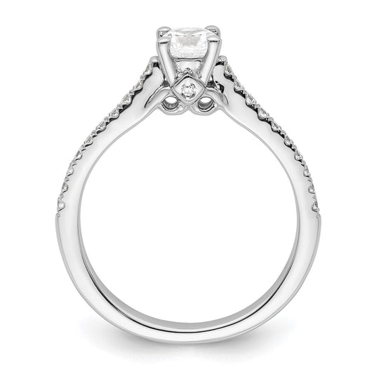 Buy Exclusive 14K White Gold Semi-Mount Engagement Ring | 1/2 Carat Center, 1/5 Carat Accents