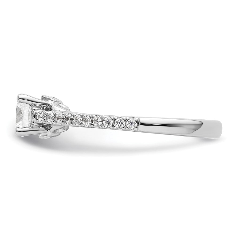 Buy Exclusive 14K White Gold Semi-Mount Engagement Ring | 1/2 Carat Center, 1/5 Carat Accents