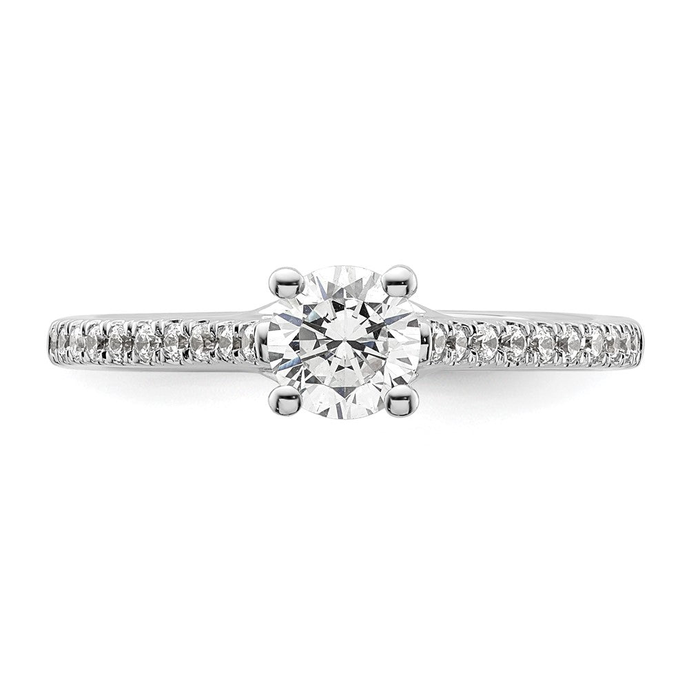 Buy Exclusive 14K White Gold Semi-Mount Engagement Ring | 1/2 Carat Center, 1/5 Carat Accents