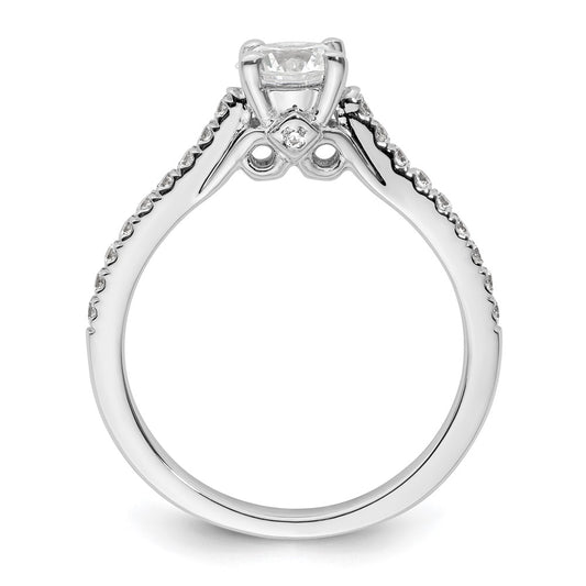 Exclusive 14K White Gold Semi-Mount Engagement Ring for 3/4 Carat Center