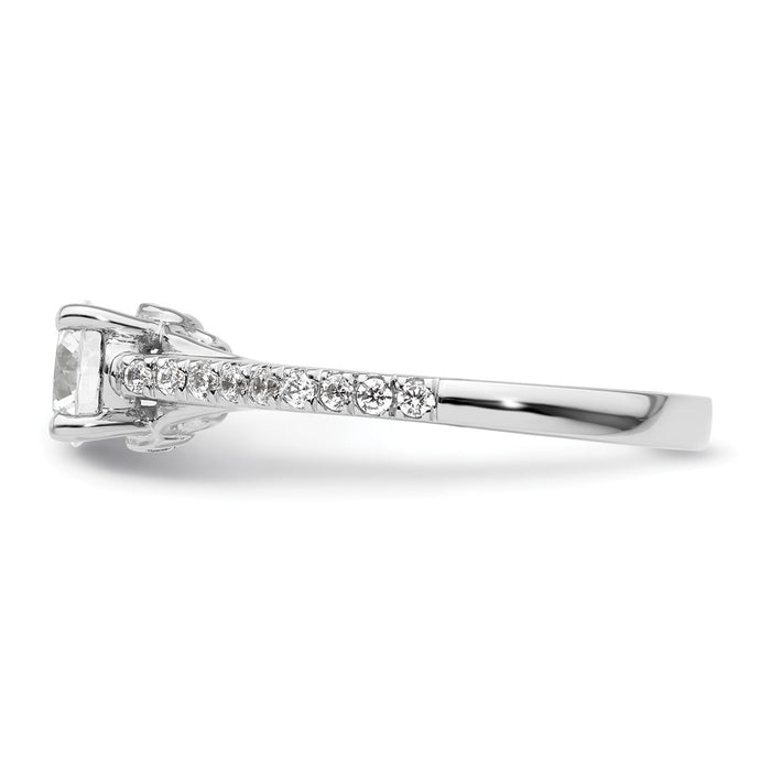Exclusive 14K White Gold Semi-Mount Engagement Ring for 3/4 Carat Center-3