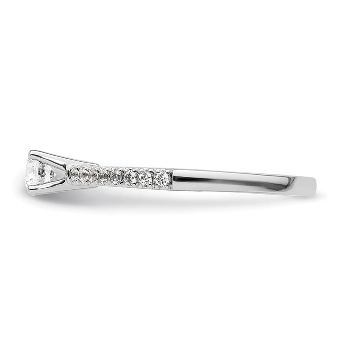 High-quality 14K White Gold Semi-Mount Engagement Ring for 1/4 Carat Stone-3