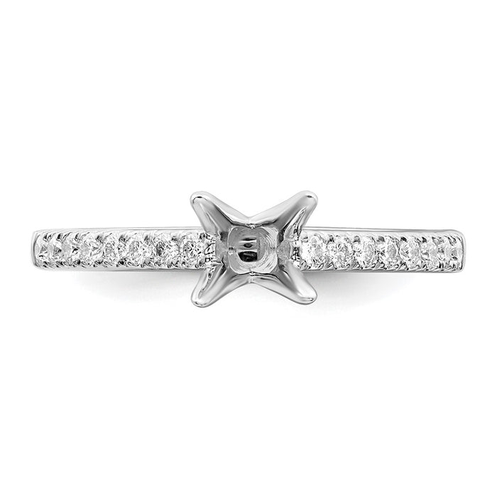 Buy Exclusive 14K White Gold Engagement Ring for 1/2 Carat Stone, 1/5 CT Accents-4