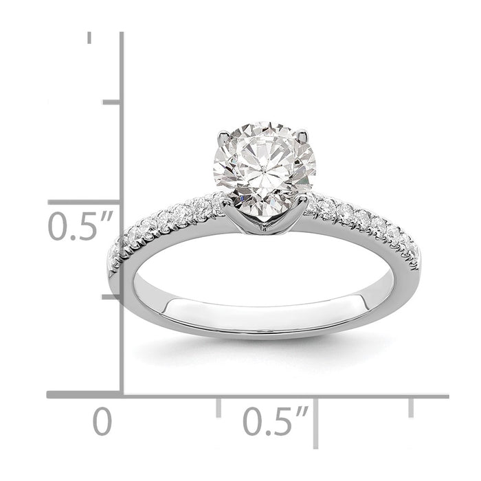 Buy Exclusive 14K White Gold Engagement Ring for 1/2 Carat Stone, 1/5 CT Accents-7