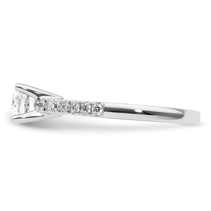High-Quality 14K White Gold Semi-Mount Engagement Ring, 3/4 Carat Style-3