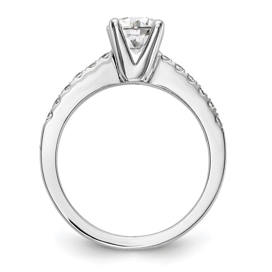 Buy Exclusive 14K White Gold Semi-Mount Engagement Ring, 1 Carat Round & 1/3 Carat Diamonds